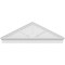 Ekena Millwork Peaked Cap 3 Spoke Architectural PVC Combination Pediment, 64"W x 22-7/8"H x 2-3/4"P (Pitch 6/12) PEDPC064X230PKC03 - alternate 4